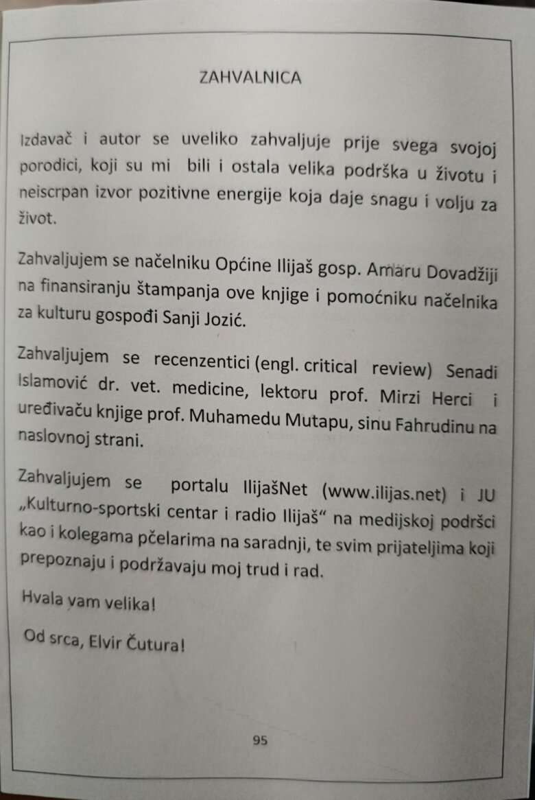 Nova Dvanaesta Knjiga Elvira Čuture Iz Ilijaša Pod Naslovom “uradi Sam – Pčelarski Priručnik”