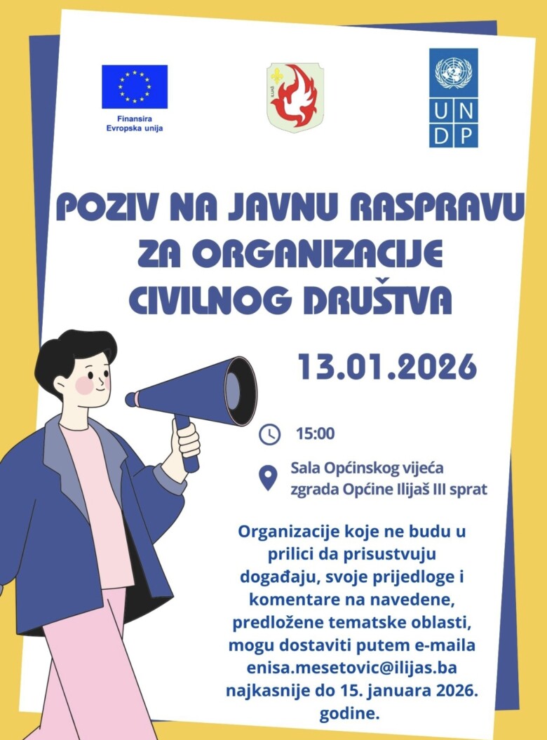 Poziv organizacijama civilnog društva na javnu raspravu
