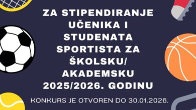 Općina Ilijaš raspisala Konkurs za sportske stipendije za 2025/2026. godinu