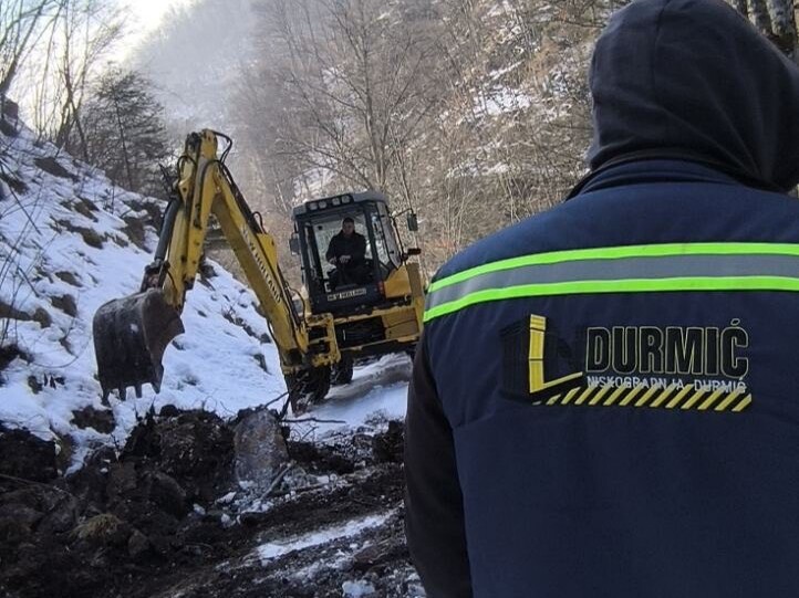 Saniran odron na putu Misoča – Mahmutović Rijeka na području općine Ilijaš