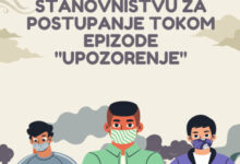 Preporuke stanovništvu za postupanje tokom epizode “Upozorenje”