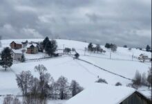 Vrijeme danas: Oblačno s kišom, poslijepodne snijeg