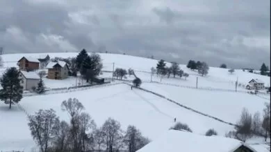 Vrijeme danas: Oblačno s kišom, poslijepodne snijeg