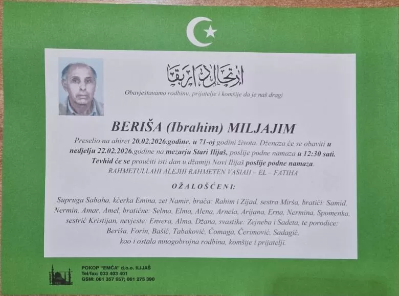 Preminuo Miljajim Beriša, dugogodišnji pčelar iz  Ilijaša