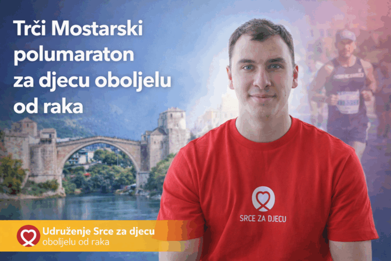 Alem Hadžić trči Mostarski polumaraton za djecu oboljelu od raka