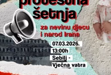 U subotu mirna protestna šetnja podrške narodu Irana