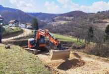 Saniran makadamski put u Gornjoj Bioči