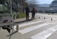 Nastavlja se obnova horizontalne signalizacije u centru Ilijaša