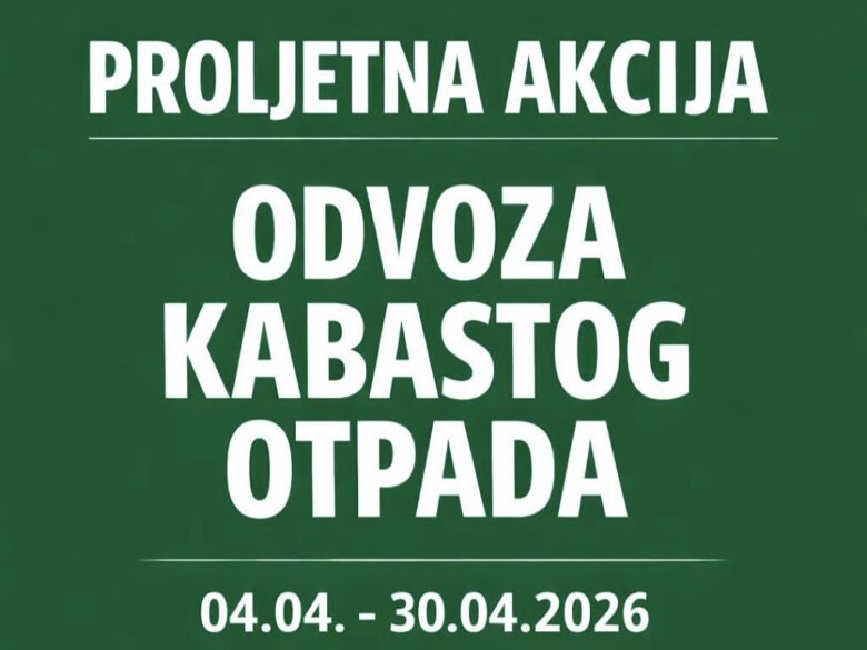 Proljetna akcija prikupljanja kabastog otpada za 2026. godinu