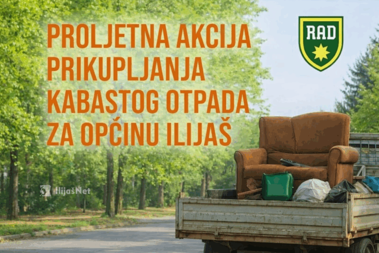 Proljetna akcija odvoza kabastog otpada: Evo gdje i kada građani Ilijaša mogu odložiti otpad