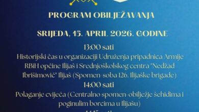 U srijedu u Ilijašu obilježavanje Dana Armije Republike Bosne i Hercegovine