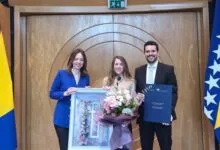 Lejli Njemčević uručena Državna nagrada za sport Bosne i Hercegovine