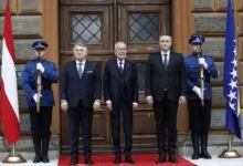 Predsjednik Austrije Alexander Van der Bellen svečano dočekan ispred Predsjedništva BiH