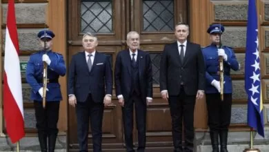 Predsjednik Austrije Alexander Van der Bellen svečano dočekan ispred Predsjedništva BiH