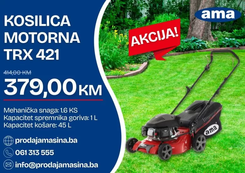 Motorna kosilica TRX 421 u akciji: Pouzdano rješenje za uređen vrt