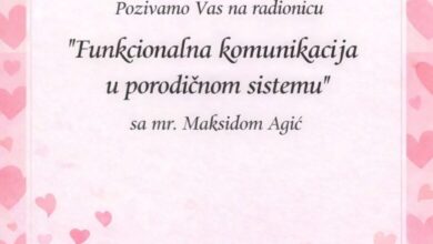 Edukativna radionica povodom Svjetskog dana porodice sa Maksidom Agić 15. maja u Ilijašu