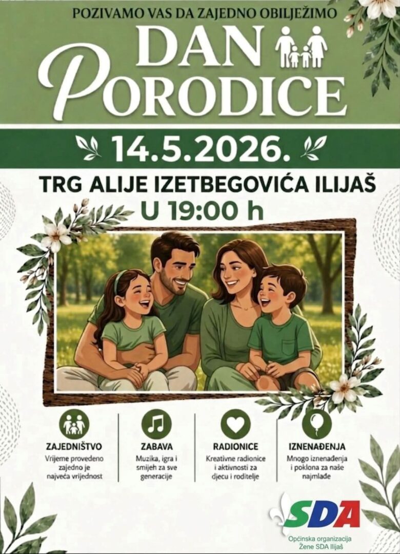 Dan porodice u Ilijašu: Druženje, zabava i aktivnosti za sve generacije na Trgu Alije Izetbegovića