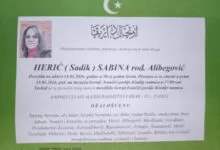 Na bolji svijet preselila Sabina Herić, supruga zlatnog ljiljana Nermina Herića