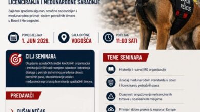 U Vogošći stručni seminar o potražnim psima u BiH: Fokus na standardizaciji, licenciranju i međunarodnoj saradnji