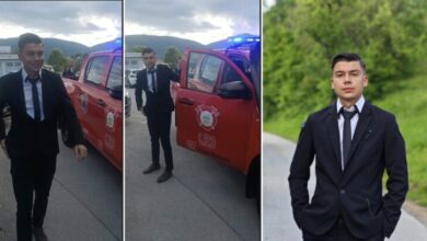Mladi vatrogasac Eldin Bećirević ispraćen na maturu: Primjer mladosti koja raste uz zajednicu