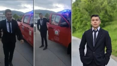 Mladi vatrogasac Eldin Bećirević ispraćen na maturu: Primjer mladosti koja raste uz zajednicu