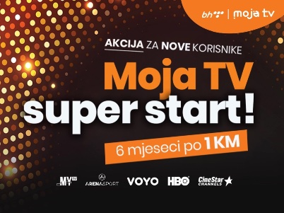 Moja TV super start 6 mjeseci po 1 KM uz vrhunski sadržaj
