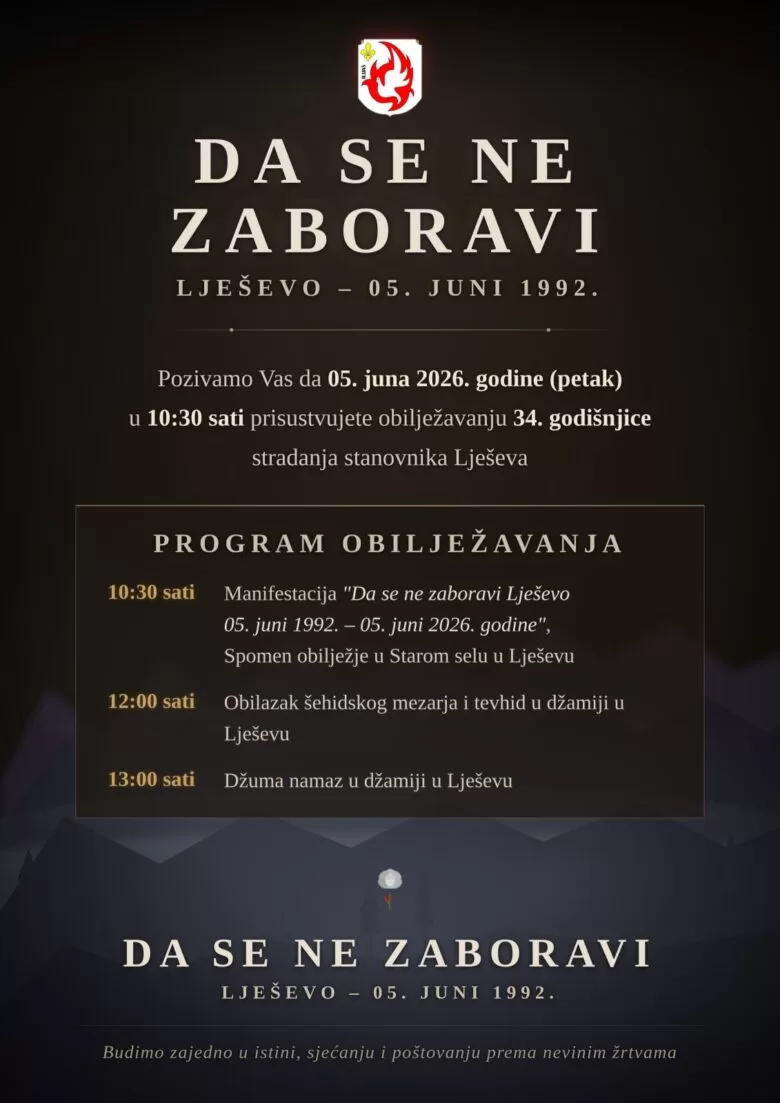 „Da se ne zaboravi“: U Lješevu obilježavanje 34. godišnjice stradanja stanovnika
