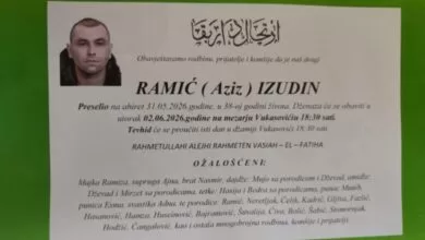Na bolji svijet preselio Izudin Ramić, dženaza u utorak na mezarju Vukasovići