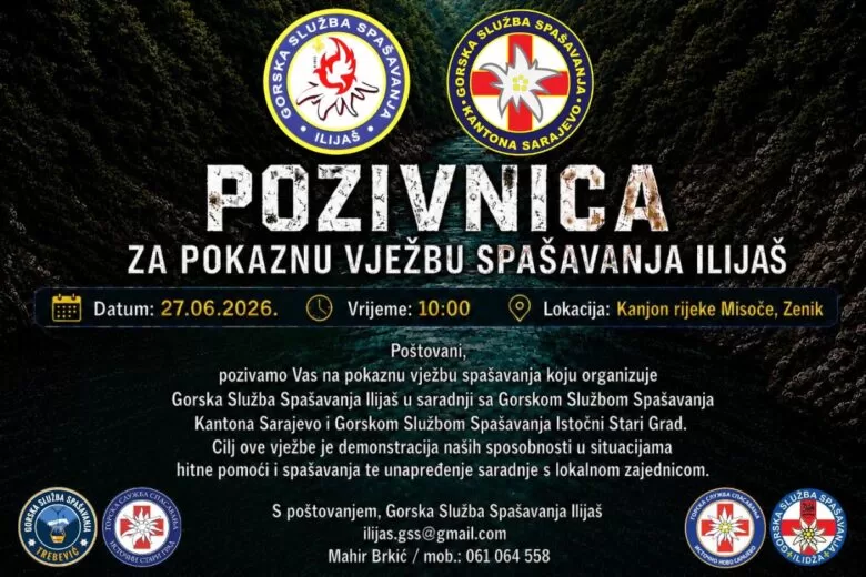 Pokazna vježba spašavanja u kanjonu Misoče: GSS Ilijaš okupit će spasioce i goste iz više stanica