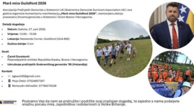 Marš mira Guildford 2026: Snažna poruka sjećanja, mira i solidarnosti iz Velike Britanije