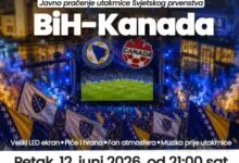 Zajedno uz Zmajeve: Javno praćenje utakmice BiH-Kanada na Trgu Alije Izetbegovića