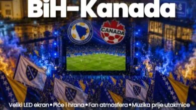 Zajedno uz Zmajeve: Javno praćenje utakmice BiH-Kanada na Trgu Alije Izetbegovića