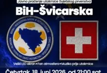 Zajedno uz Zmajeve: Javno praćenje utakmice BiH – Švicarska na Trgu Alije Izetbegovića