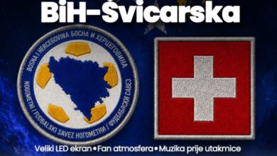Zajedno uz Zmajeve: Javno praćenje utakmice BiH – Švicarska na Trgu Alije Izetbegovića