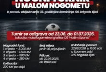 Noćni turnir u malom nogometu povodom 33. godišnjice formiranja 126. brigade Ilijaš
