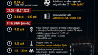 Program obilježavanja 33. godišnjice formiranja 126. ilijaške brigade