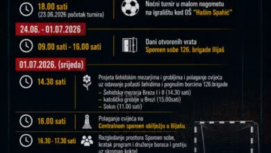 Program obilježavanja 33. godišnjice formiranja 126. ilijaške brigade