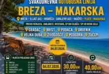 Nova svakodnevna autobusna linija za Makarsku rivijeru od 4. jula BREZA – ILIJAŠ – VOGOŠĆA – SARAJEVO – HADŽIĆI – MAKARSKA: Počinju svakodnevni polasci do omiljenih destinacija na Jadranu