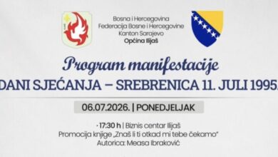 U Ilijašu počeli „Dani sjećanja“, program „Ilijaških dana 2026“ nastavlja se nakon 11. jula