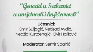 U Ilijašu će večeras biti održana panel-diskusija „Genocid u Srebrenici u umjetnosti i književnosti“
