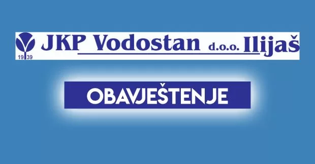 Obavještenje: U utorak bez vode u nekoliko ilijaških naselja zbog radova na vodovodnoj mreži