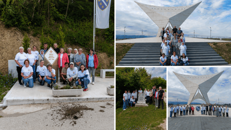 Članice Udruženja pripadnica Armije RBiH Ilijaš posjetile „Krila slobode“ na brdu Žuč
