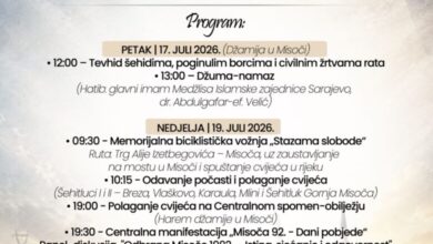 Program obilježavanja Manifestacije sjećanja na 19. juli 1992. godine “DANI POBJEDE – MISOČA ‘92.“