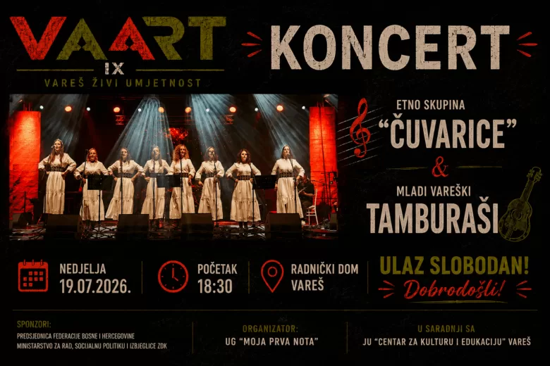 U Varešu koncert Etno skupine Čuvarice u okviru IX VAART Festivala