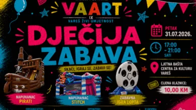 Vareš: Dječija zabava u okviru IX VAART Festivala donosi četiri sata igre i zabave za najmlađe