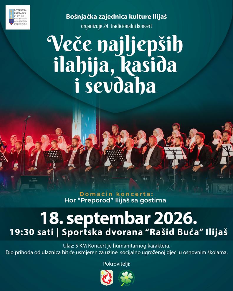 Najava 24. tradicionalnog koncerta „Veče najljepših ilahija, kasida i sevdaha“