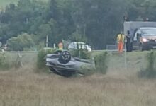 Saobraćajna nezgoda na autoputu Podlugovi–Visoko: Vozilo završilo na krovu