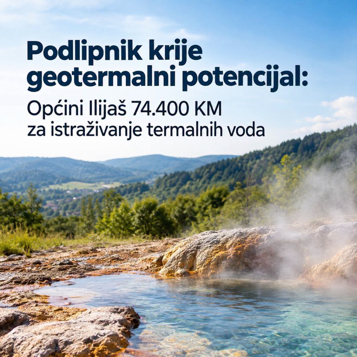 Geotermalni potencijal Podlipnika: Općini Ilijaš odobreno 74.400 KM za istraživanja obnovljivog izvora energije