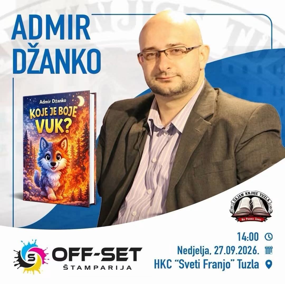 Ilijašanin Admir Džanko predstavlja knjigu „Koje je boje vuk?“ na Sajmu knjiga u Tuzli
