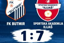 Pioniri Sportske akademije Ilijaš pobijedili rezultatom 7:1 u gostima kod FK Butmir